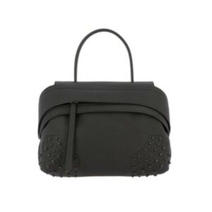 Tod's Wave Mini Gommini Black Leather Handbag